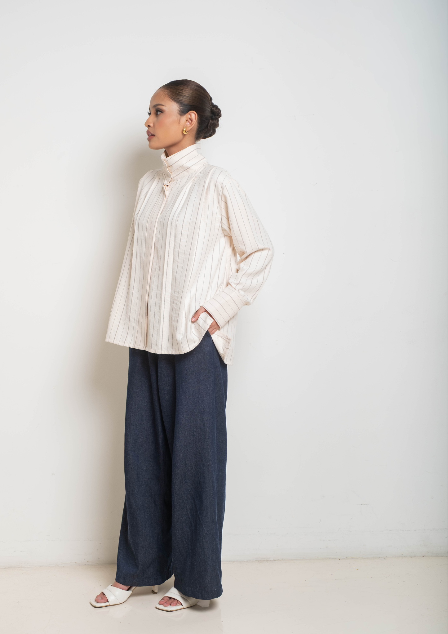 MIWA Suede Top in Ivory