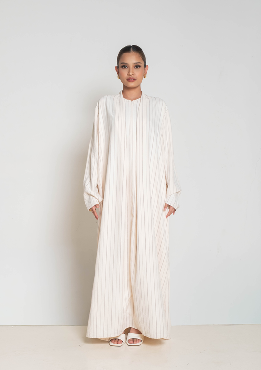 MIWA Abaya in Ivory