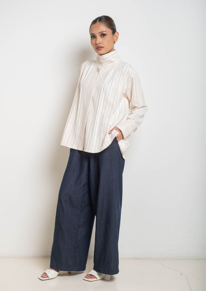 MIWA Suede Top in Ivory