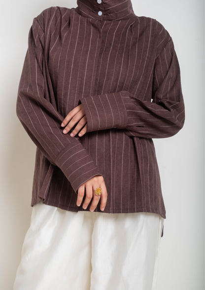 MIWA Suede Top in Brown