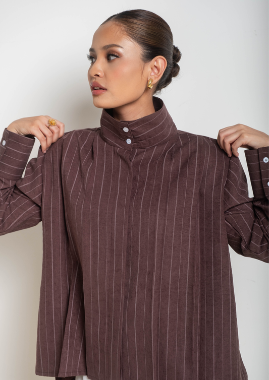 MIWA Suede Top in Brown